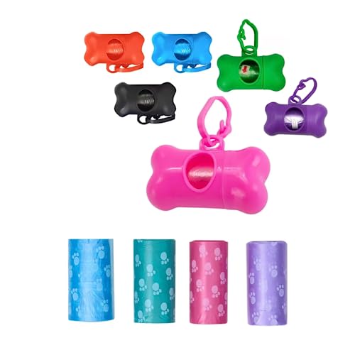 Kit Pet Suporte Cata Caca Pet Com Refil 60 Saquinhos Coco Cães Gato (Roxo)