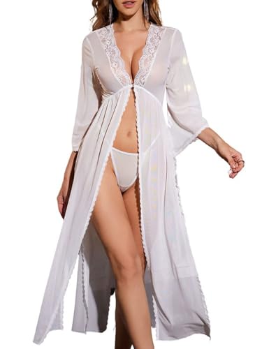 JFAN Lingerie Donna in Pizzo Abito Lungo da Notte...