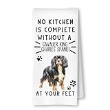 ArtisaEura Cavalier King Charles Spaniel Dog Kitchen Towels, Cavalier King Charles Spaniel Gifts Dish Tea Towels for Kitchen Decor, Dog Mom Gifts Decorative Hand Towel, 16x24 Inches