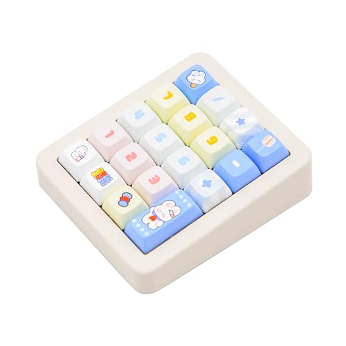 Adventurers K812 Wired Mechanical Numeric Keypad, 19-Key Hot-Swappable RGB Numpad, Macro Programmable, Detachable Type-C Cable, Game/Office Mode Switch  for PC/Laptop/Desktop (Cream White)