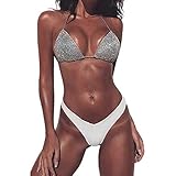 Drücken Sie das gepolsterte Bikini-Top-Design hoch, rüsten Sie die Brust und zeigen Sie Ihre perfekte Figur.