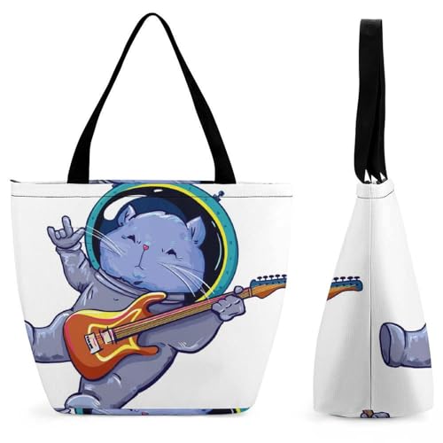 Sac bandoulière chat de l'espace guitare pour ranger toutes vos affaires sans effort