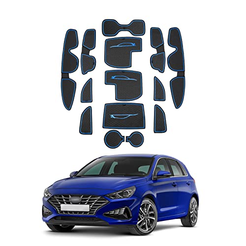 Tapis anti-poussière i30 N Line antidérapants lfotpp bleus pour rangement de voiture