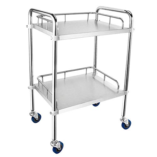 Chariot de rangement en acier pour poste de travail de barbier et instituts de beauté