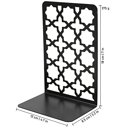 Image of Spillbox Metal Non Slip Bookends Book Shelves | Shelf | Study Table | Home Decor | Holders | Case | Bracket | Stand | Heavy Duty | Set | Book Ends for Office, Home - Star