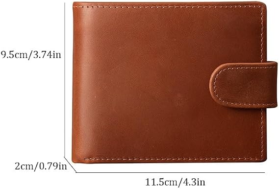 Wallet Triple Fold Men's Top Layer Cowhide Multiple Card Slots Wallets