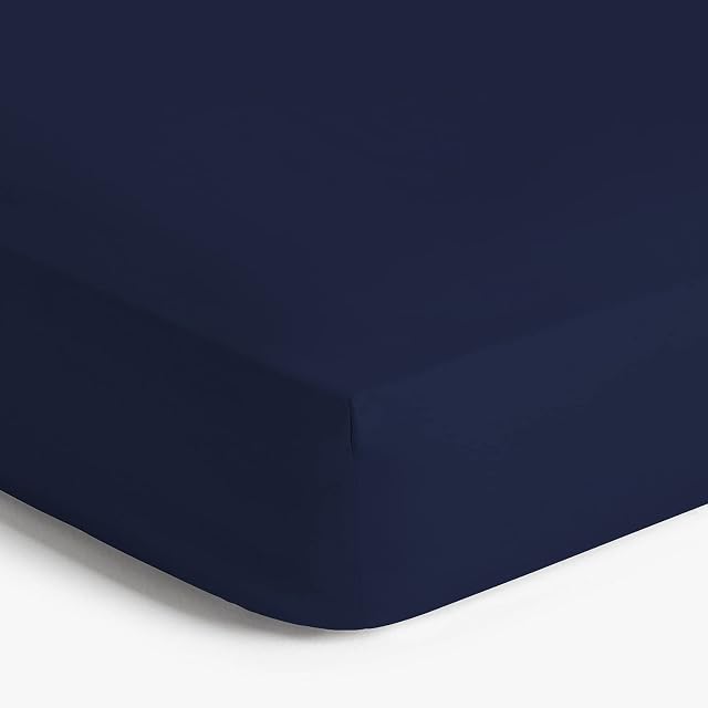 Imperial Rooms Fitted Sheet 16"/40CM - Extra Deep Bed Sheets King Size Breathable Soft Brushed Microfiber Fitted Bed Sheet - Shrinkage and Fade Resistant (Navy)