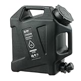 Contenedor de agua con espiga | Depósito de agua de 12 litros con grifo | Contenedores de almacenamiento de agua portátiles a largo plazo para senderismo y exteriores