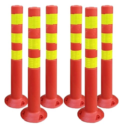 Snaweo Barriera Parcheggio Auto Dissuasore, Barriera Parcheggio Auto Dissuasore flessibile con strisce riflettenti, Dissuasore Di Sicurezza, paletto di sicurezza in plastica per uso commerciale e dome