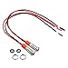 PATIKIL AC/DC 12-24V 6mm Metal Indicator Lights, 2 Pack Flush Panel Mount Waterproof LED Signal with 150mm Cable, Red