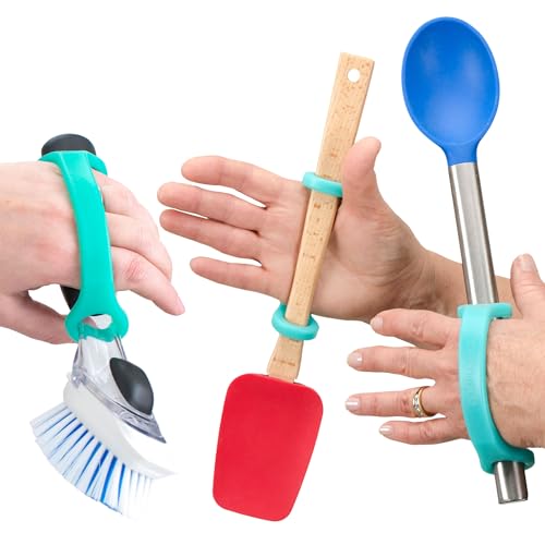 EaZyHold Kitchen 3-Pack - Grip Aid for Cooking, Eating and Drinking - Daily Living Silicone Adaptive Utensils Holder - Image 5