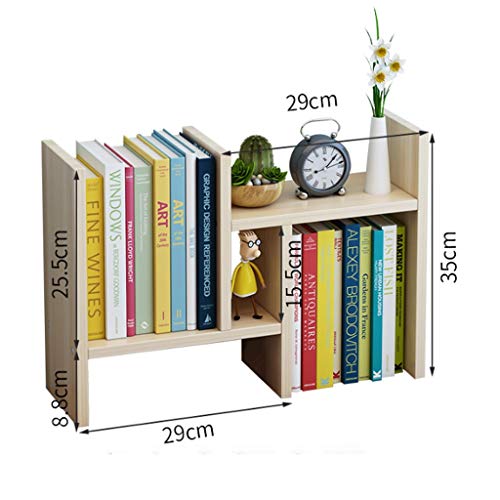 Zldctg Desktop Bookshelf,Solid Wood Bookcase Storage Shelf Rack Organizer Display Shelf Desktop Bookshelf #TOP2