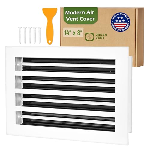 GREEN VENT - Modern AC Vent Cover 14x8, Premium Linear Slot Diffuser