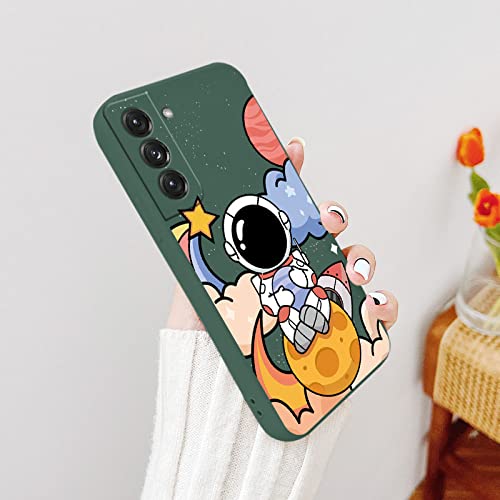 Coque liquide Samsung S21 astronaute antichoc et anti-rayures avec motif peinture à l'huile