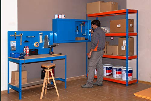 Estanterías metálicas de almacenaje Simon Rack con estantes de madera para taller e industria 3