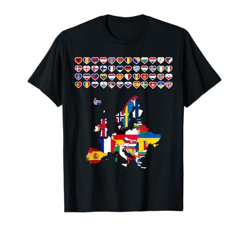 Europe,European flags,european union flag,Europe map. T-Shirt