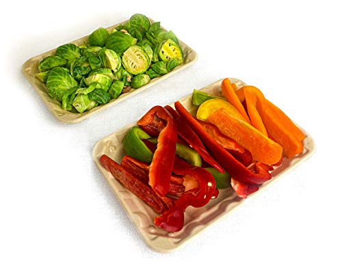 Footprint Fiber 20S Uncoated Meat & Veggie Trays (440 Pack) - Biodegradable, Eco-Friendly Meat & Veggie Trays in Bulk for Grocery Supermarket Stores & Farm Fresh Packaging