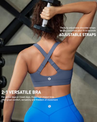 Image of RUNNING GIRL High Impact Sports Bras for Women, Adjustable Straps Bra High Support Workout Bra with Sewn in Pads