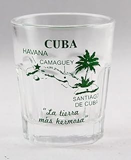 Cuba Vintage Map Outline Shot Glass