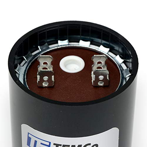 TEMCo 590-708 uF MFD CD60 Start Capacitor 110-125V AC Round | 50/60 Hz Motor Start Capacitor for HVAC, Compressor, Pump