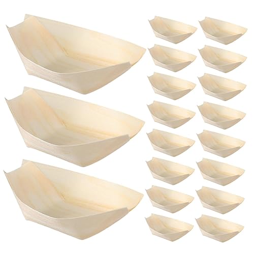 Platos bambú para sushi 250 unidades estilo bote miniatura 1