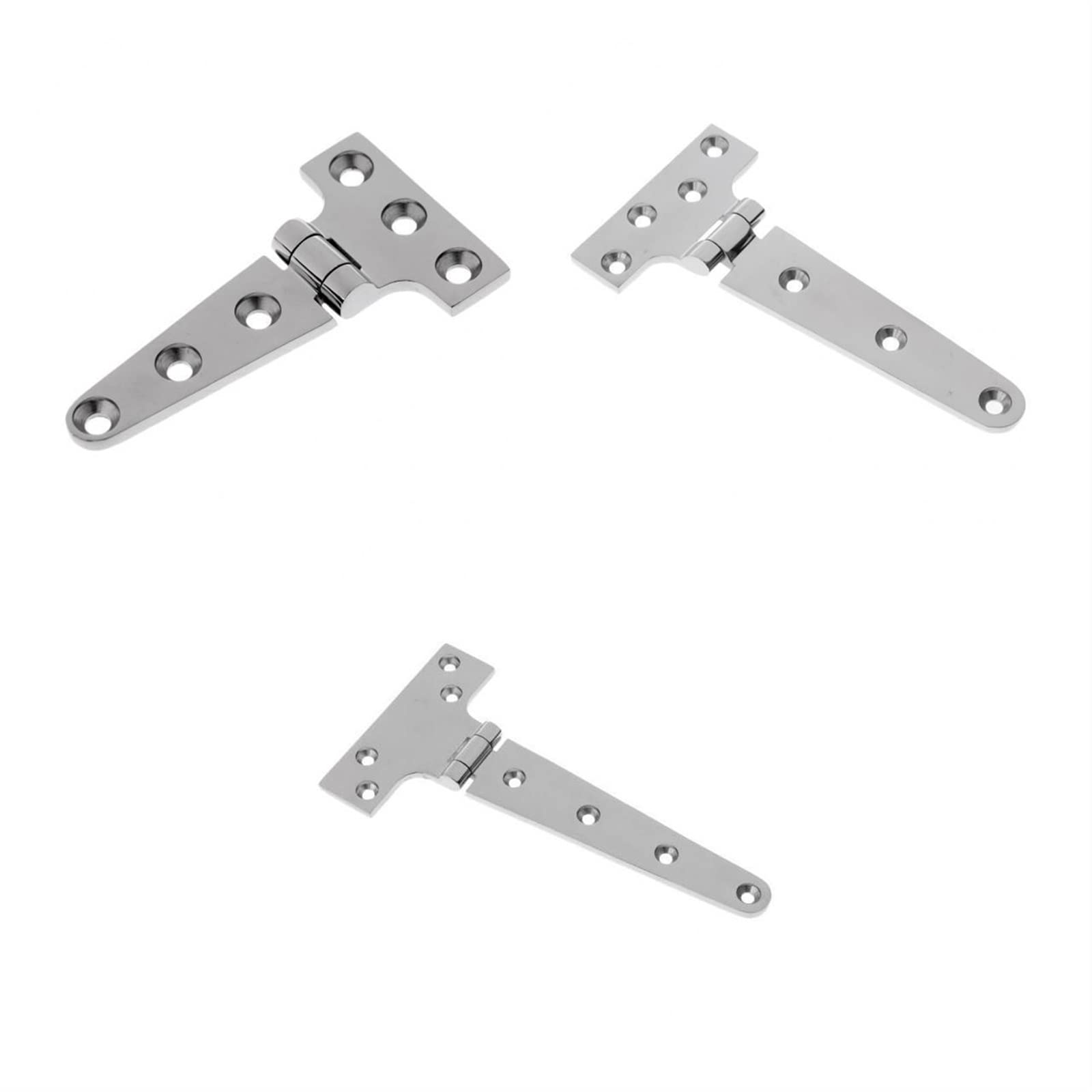 3 cerniere a T in acciaio inox 316 for impieghi gravosi, finestre, recinzioni, cancelli da giardino, capannoni e cerniere for porte esterne