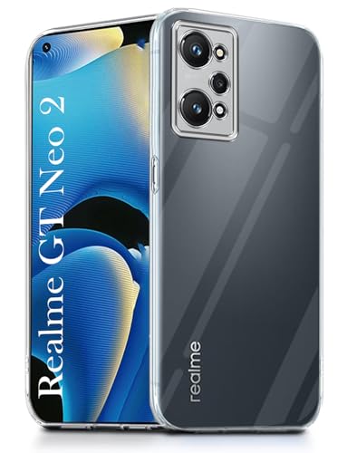 Image of Jkobi Back Cover for Realme GT Neo 2 (Silicone Clear Shockproof Case with Camera Protection | Soft and Flexible | Transparent)