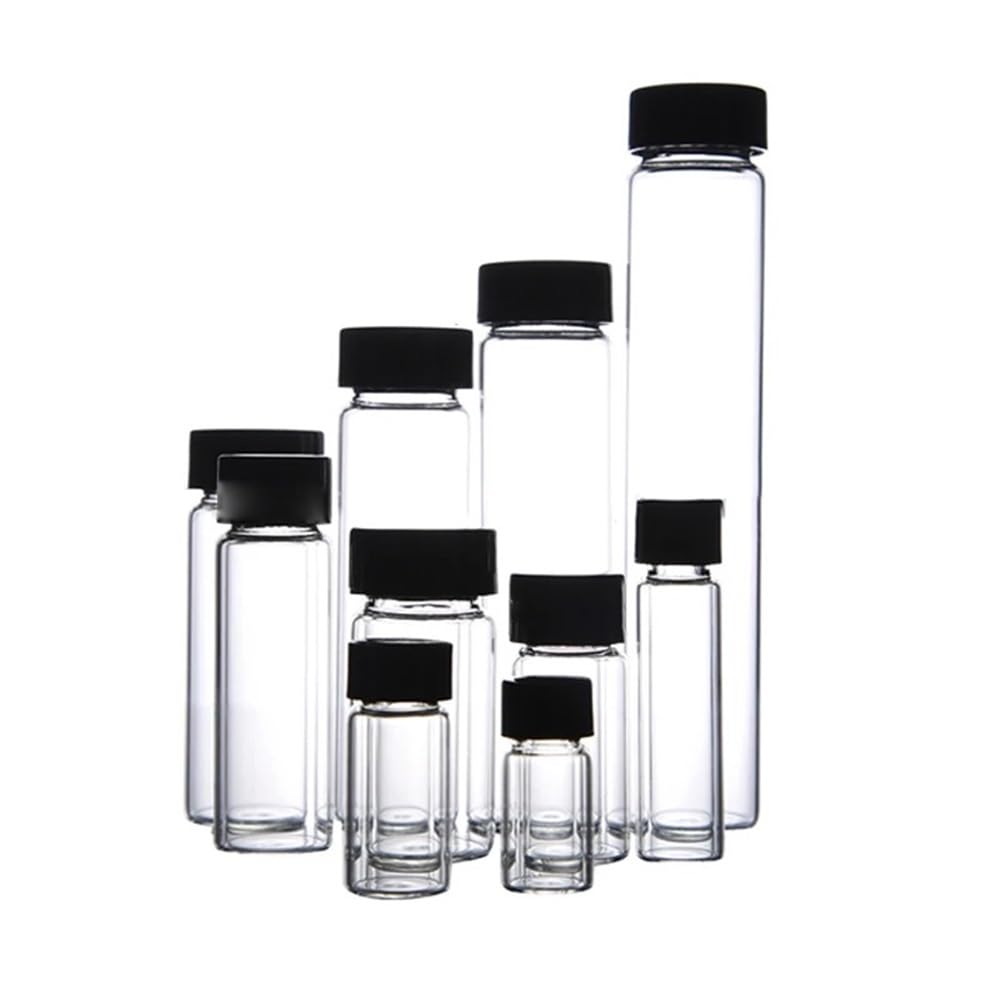 Frasco de vidrio transparente for reactivo laboratorio, 3 ml a 60, for experimentos Equipamiento de laboratorio