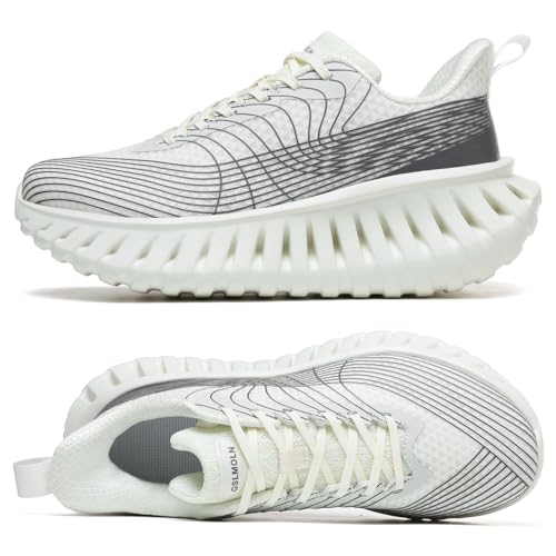 Image of GSLMOLN Walking Shoes for Men Casual Shoes Breathable Lightweight Walking Sneakers for Workouts & Gym Cushioned Flexible Mens Shoes Training Fashion Sneakers