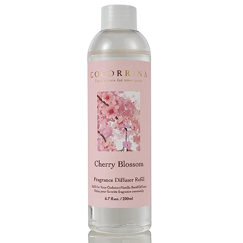 Cocorrína Raumduft Diffuser Nachfüller Kirschblüte 200ml Diffuser Nachfüllen Zimmerduft für Schlafzimmer Bad Büro Home Décor