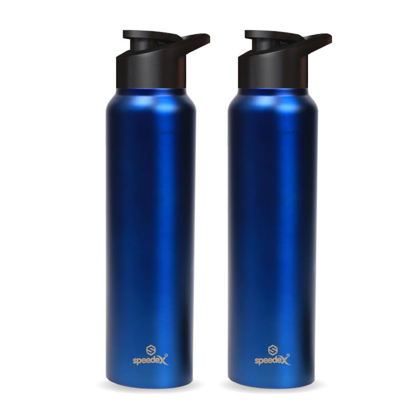 Speedex Stainless Steel Water Bottle 1 Litre, Leakproof Sipper Cap 1 Ltr, Blue, Bottles 1+ Litre for School, Gym, Office, Boys, Girls, Men, Women, Kids, Fridge 1Ltr - 1000 ml - Set of 2 (B08FYVDRNJ) Amazon Price History, Amazon Price Tracker