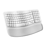 Logitech – Logitech Wave Keys kabellose ergonomische Tastatur (Weiß)