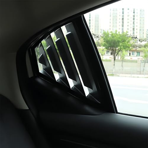 venveal Rear Side Window Louvers Compatible with NIS-san Sentra 2020-2025 Rear Side Window Louvers Air Vent Scoop Shades Cover Blinds Exterior Accessories 2PCS(Glossy Black) by venveal - Image 5