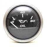 Faria Boat Oil Pressure Gauge GJ0002A | 2 Inch Silver Black