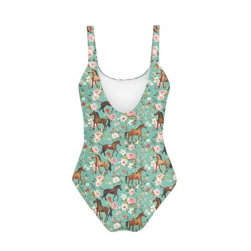 One Piece Bathing Suit for Girls Sleeveless Swimsuits Crewneck Slimming Swimwear2