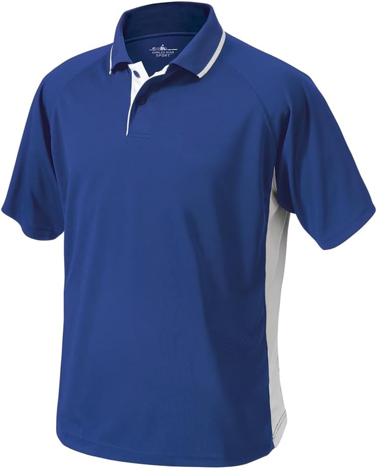 Charles River Apparel Men’s Color Blocked Wicking Polo, Athletic Performance Golf & Tennis Shirt
