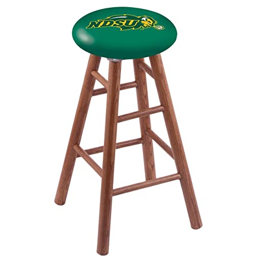 Holland Bar Stool Co. Oak Bar Stool in Medium Finish with North Dakota State Seat by The