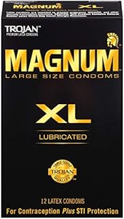 Trojan Magnum XL Large Size Lubricated Condoms - 12 Count