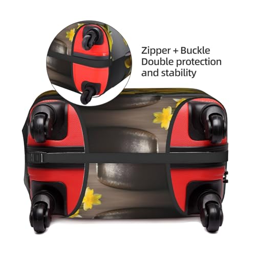 Bouquet Of Daffodils Print Luggage Cover For Suitcases, Travel Case Protector, Simple & Convenient Installation4