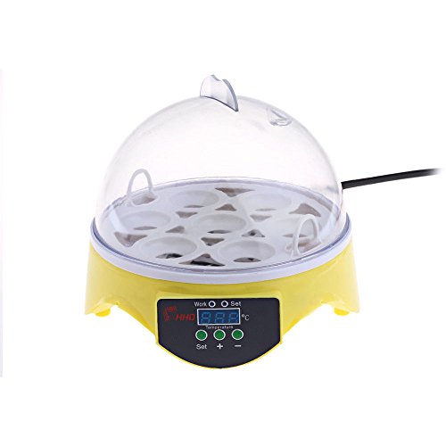 Lukuki Mini Automatic Digital 7 Eggs Incubator for Duck Bird Chicken Egg Household NEW