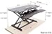 Flexpro Hero 37 Inch Standing Desk Converter, for Office and Home, Height Adjustable, 2 Level Sit to Stand Workspace with Keyboard Shelf & Monitor Riser, Sit or Stand (Black, 37 x 18 x 4.5 to 20)