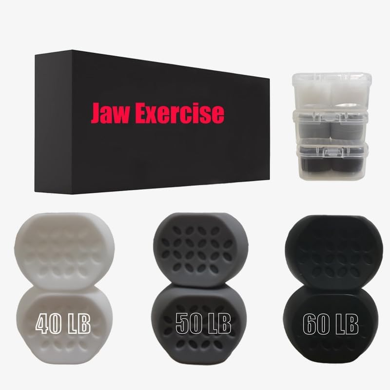 Juego de ejercitador de mandíbula con 3 niveles de resistencia para cincel de mandíbula definida para fortalecer los músculos de la cara y el disponible en Yaxa El Salvador