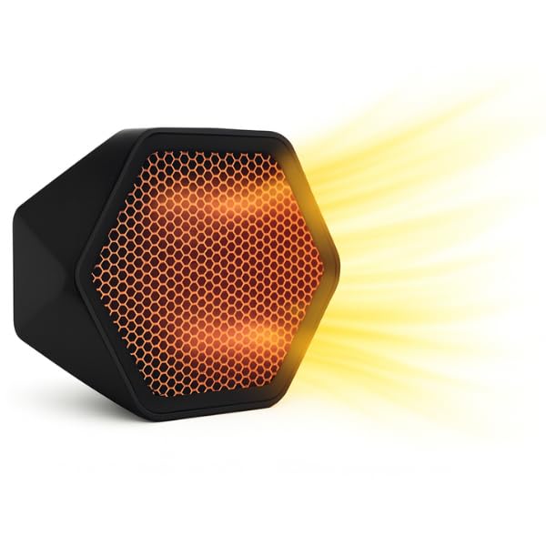 Desktop Space Heater Small Portable Electric Heater with Overheat Protection Safety Shut-Off Fast Heating Fan for Home Office