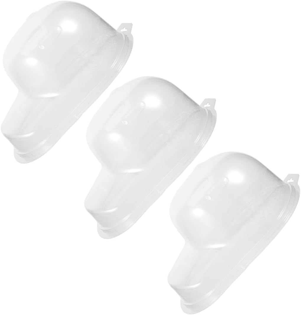 3pcs Baseball Cap Storage Case Hat Shaper Plastic Travel Hat Boxes for Baseball and Curved Brim Caps Home and On-the-go Organizer