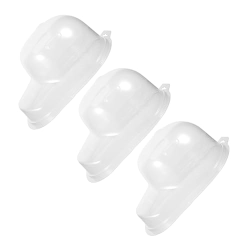 3pcs Baseball Cap Storage Box Set with Curved Brim, Plastic