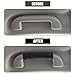 X AUTOHAUX 2pcs Universal Car Accessories Faux Leather Door Handle Cover Soft Car Handle Protector Black