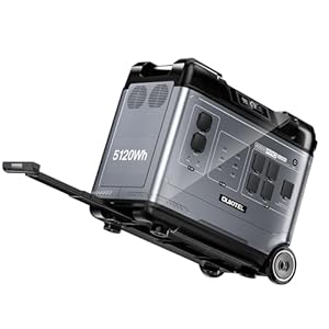 OUKITEL P5000E Pro Powerstation 5120Wh LiFePO4, 4000W Solargenerator mit 5x 230V AC Ausgängen für Reise, 100W Typ-C, mit UPS und APP Betrieb, 1 Std. 1800W Schnellladung, für Camping,Wohnmobil,Notfall