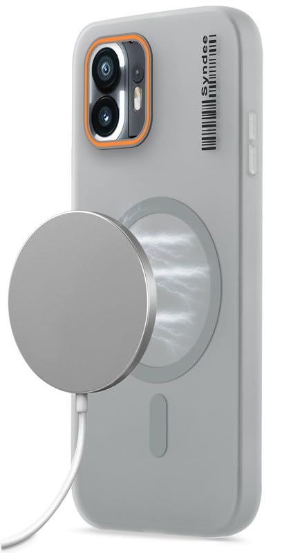 Mr. Case Back Case for Nothing Phone 2 Sleek Frosted Translucent Back | Only Compatible with Wireless Magnetic Accessories | Anti-Scratch Shockproof Phone Cover – Grey