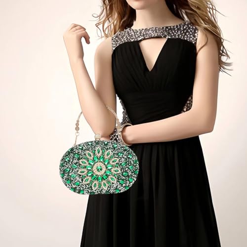 Image of Sparkly Women's Evening Clutch Purses Rhinestone Bag Luxury Handbags For Weddings Formal Prom Party