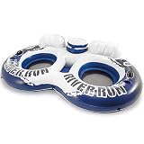 Intex 58837EU - Aufblasbarer Doppel-Schwimmring River Run, Vinyl, Mehrfarbig, 243x157 cm